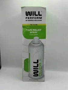 WILL Perform Fast Acting Pain Relief Lido Sprays 4 oz Ex 12/25 Box Damaged - Picture 1 of 3