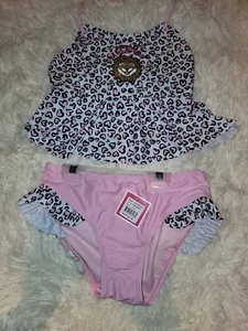 Juicy Couture Black Label Girls 2 Piece Swimsuit- Size 10/12- NWT - Picture 1 of 4