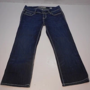 BKE Womens Starlite Capri Jeans Size 26 Low Rise Heavy Stitch - Picture 1 of 11