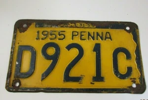 1955 Pennsylvania License Plate Penna D921C - Picture 1 of 2