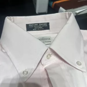 VTG Planteen&krogh Men's 100% Imported cotton Light Pink Oxford Academia Shirt - Picture 1 of 9