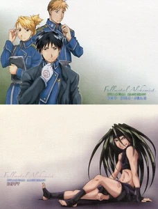 2 piezas postal Fullmetal Alchemist anime Envy Roy Mustang Riza Jean Havoc - Imagen 1 de 3