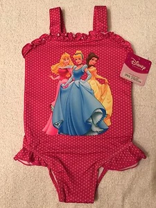 NEW Girls Disney Princess Swimsuit One Piece 2T / 2 Toddler UPF50 - Picture 1 of 1