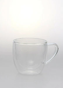 Twice², Juego de 2 vasos térmicos 200 ml, vaso de café y té 9607, elegante vaso de borosilicato  - Imagen 1 de 2