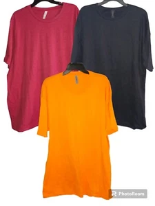 NWOT 3 Men's 3XL T-Shirts, Orange, Red and Black, Gildan, NextLevel, BellaCanvas - Picture 1 of 10
