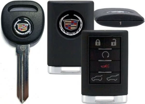 NEW CADILLAC OEM SMART PROX KEYLESS FOB TRANSMITTER 5923887 22756465 + LOGO KEY - Picture 1 of 1