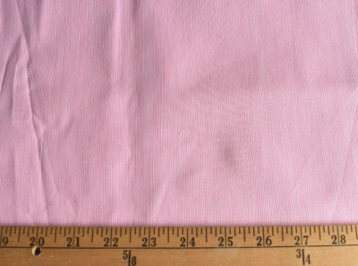 TINY PINK & WHITE STRIPES COTTON BLEND  FABRIC  SEMI SHEER  30X44 INCHES - Image 1 of 2