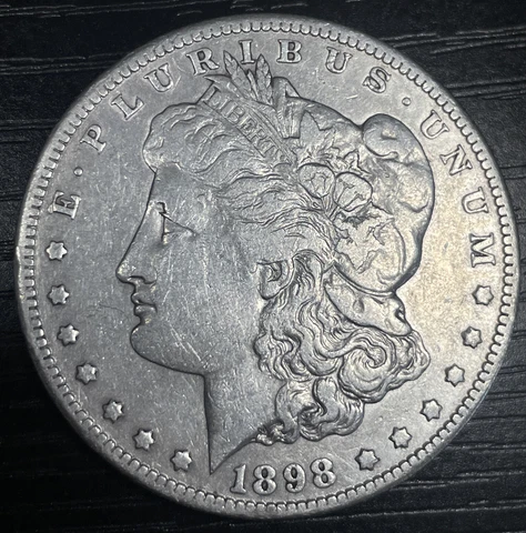 1898-S Morgan Silver Dollar VF Details Clean Cover