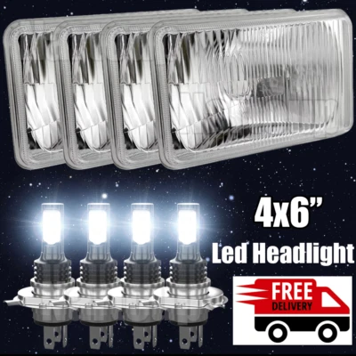 4x Fit Chevrolet G10 G20 G30 1978-1991 4x6" LED Headlights HIGH-LOW Foto 1 de 4