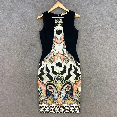 Vestido ETRO Feminino 40/Pequeno Multicolorido Sem Mangas Forrado Zíper Itália Evento 6420 - Imagem 1 de 4