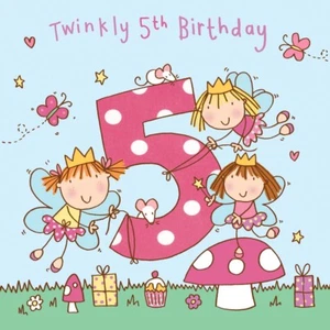 5 Year Old Card -Age 5 Card - 5th Birthday Card For Girl -Girl Age 5 Card -Fairy - Picture 1 of 1