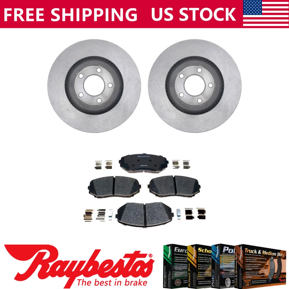 Rotores de freno delanteros + pastillas de freno de cerámica y accesorios para Lincoln MKX 2010 Foto 1 de 4