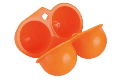 Eierbox Orange für 2 Eier - Bruchsichere Box mit Verschluss - Ideal für Outdoor - Bild 1 von 4