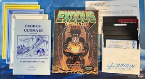 Ultima III / 3: Exodus (Atari 400 800 5.25 Floppy Disk, 1983) CIB Minus Map Rare - Foto 1 di 11