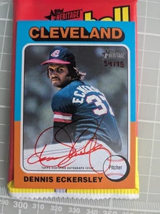 2024 Topps Heritage DENNIS ECKERSLEY REAL ONE AUTO RED INK SSP #/75 - CLEVELAND - Bild 1 von 5