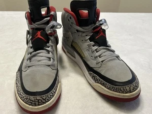 Nike Air Jordan Spizike Wolf Gray Mens 12 Gray Gym Red Mid Top 315371-003 - Picture 1 of 8