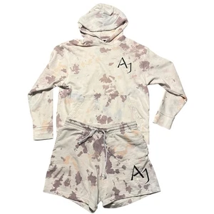 Nike Air Jordan 2 Piece Set DNA Hoodie+Shorts Mens Size Large Y2k Graphic Print - Picture 1 of 15