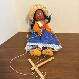 Mexikanische Marionette Schnurpuppe Tanzpuppe - Bild 1 von 11