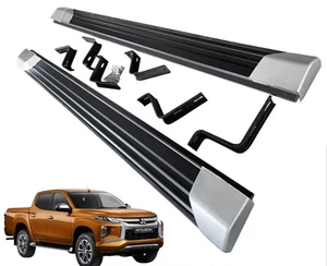 FOR MITSUBISHI L200 SERIES 6 2019-2023 OEM STYLE RUNNING BOARDS SIDE STEPS PAIR - Picture 1 of 11
