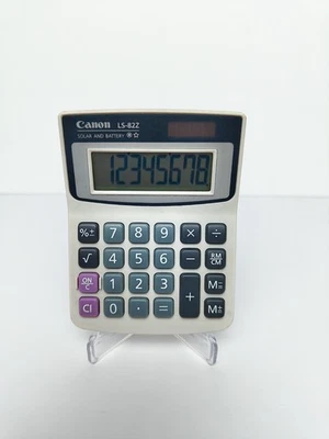 Canon LS82Z Minidesk Calculator 8-Digit Display Solar and Battery Tested Working - Image 1 of 2