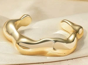 Luxury Acrylic Wave Open Bracelet Cuff Bangle Jewelry Gift - Picture 1 of 6