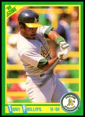 1990 Tony Phillips Score Baseball #84 Oakland Athletics - Image 1 of 2