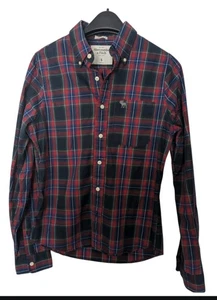 Abercrombie & Fitch Herren Freizeithemd Small rot blau kariert langarm  - Bild 1 von 9