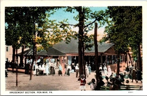 Postcard Amusement Section Pen Mar Pennsylvania PA - Picture 1 of 2