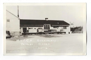 Palmer Alaska RPPC Postcard Mat Su Valley Farmers Co Op Creamery - Picture 1 of 2