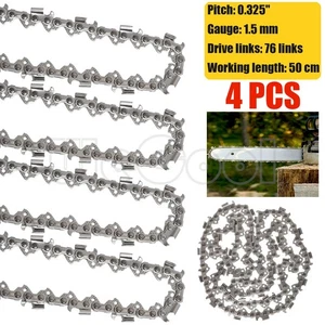 4 x Sägekette 50cm 76TG 0.325 1,5 mm Timberpro Timbertech Husqvarna Stihl - Bild 1 von 15