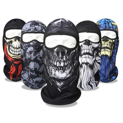 Tactical Ghost Mask Scary Skull Full Face Mask Ski Bike Hood Baclava Balaclava - Image 1 of 4