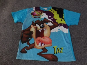 Looney Tunes Taz Shirt Mens 3XL Blue Lot 29 Graphic Cartoon All Over Print Tee - Picture 1 of 16