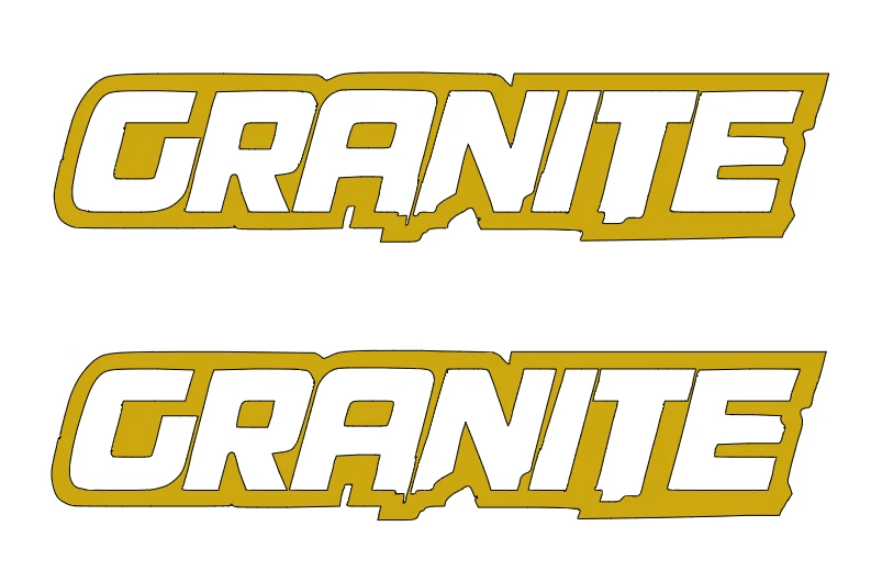 Arrma GRANITE DIE-CUT Decal Sticker ( 2 PCS ) Offroad RC Truck NEW - Image 1 of 1