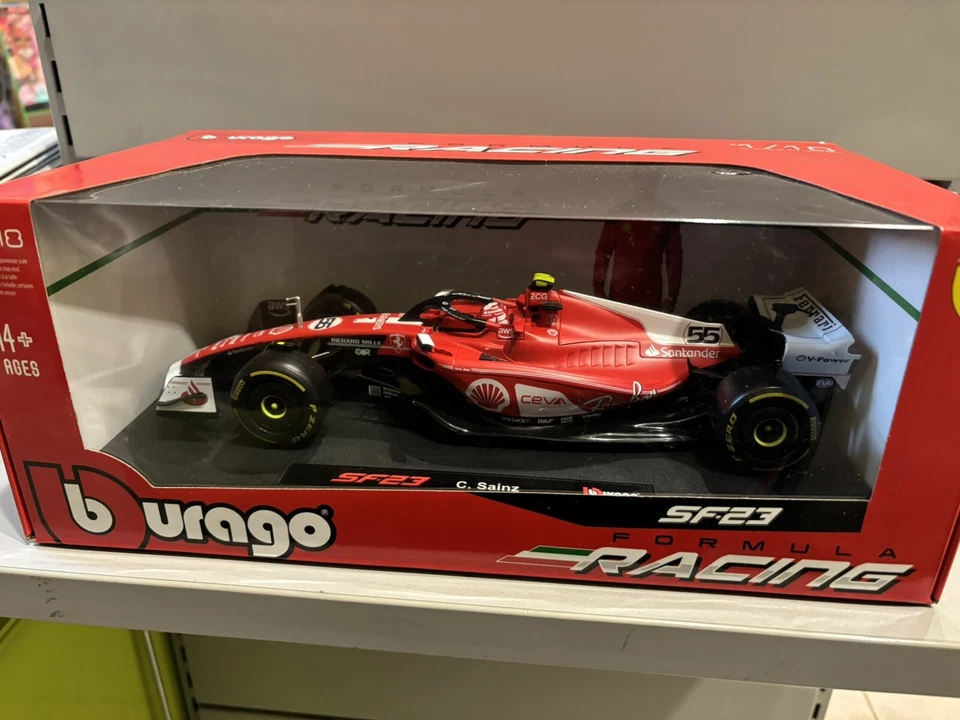 1/18 BURAGO - FERRARI - F1 SF-23 TEAM SCUDERIA FERRARI N 55 LAS 18-16812-S-VEGA