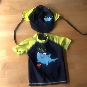 UV Schutz Baby Bade/SchwimmShirt + SonnenHut/Mütze Gr.74 Topomini - Bild 1 von 4