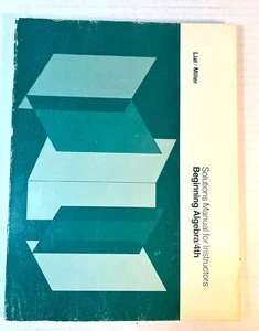 Beginning Algebra 4th Ed Solutions Manual Scott Foresman 1984 0673179729 - Imagen 1 de 3