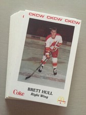 1986-87 MONCTON GOLDEN FLAMES AHL TEAM SET w/ BRETT HULL & BILL RANFORD mint