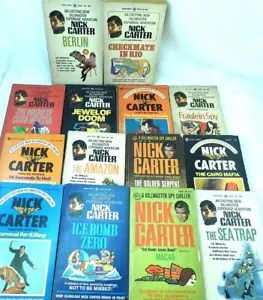 Nick Carter 13 Book Lot. Vintage Mass Market Paperbacks. Spys Killmaster Action - Picture 1 of 7