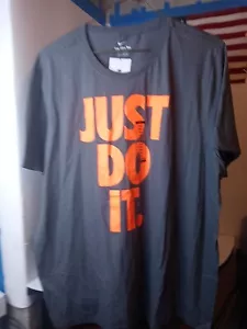Nike Men's Active Wear Just Do It Swoosh Graphic Athletic Workout Gym T-Shirt - Picture 1 of 1