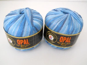 Universal Opal Yarn Sparkle Ribbon Blue Variegated Discontinued 2 Skeins - Picture 1 of 8