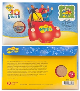 2021 The Wiggles 30 Years Big Red Car RAM colored  30c coin PNC/FDC $1.10 - Picture 1 of 2
