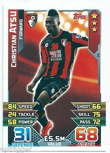 2015 / 2016 EPL Match Attax Base Card (14) Christian ATSU AFC Bournemouth - Picture 1 of 1
