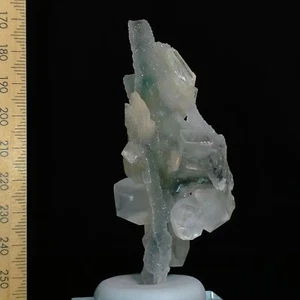 Quartz Chalcedony stalactite w/ Apophyllite & Stilbite crystals specimen 200ct - Picture 1 of 7