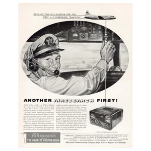 1951 AiResearch: Push Button Self Starter US Turboprop Vintage Print Ad - Picture 1 of 1