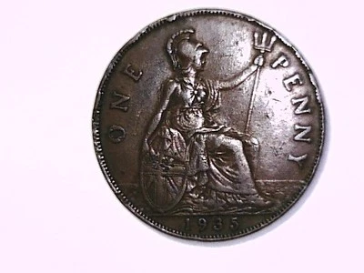 GREAT BRITAIN 1935 One Penny Geo V  choice Extra FINE - Image 1 of 2
