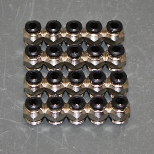 (20) Straight Adapter Pipe Tube Fittings, 1/4" MNPT x 3/16" / 5 mm, Nickel Brass - Picture 1 of 4