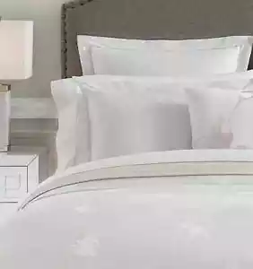 Sferra Kara King Duvet Set 3PC Embossed Lilies Pattern Sateen Jacquard Italy NEW - Picture 1 of 6