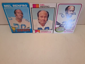 LOT OF 3 MEL RENFRO 1970s Vintage Cards 118 185 368 DALLAS COWBOYS HOF VG+ TO NM - Bild 1 von 1