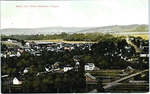 SHERIDAN OREGON 1909 FRÜHE STADT LUFTBILD POSTKARTE YAMHILL COUNTY ANTIK G5 - Bild 1 von 2