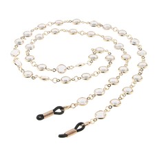 Portable Eyeglasses Glasses Sunglasses Holder Necklace Chain Cord Gold